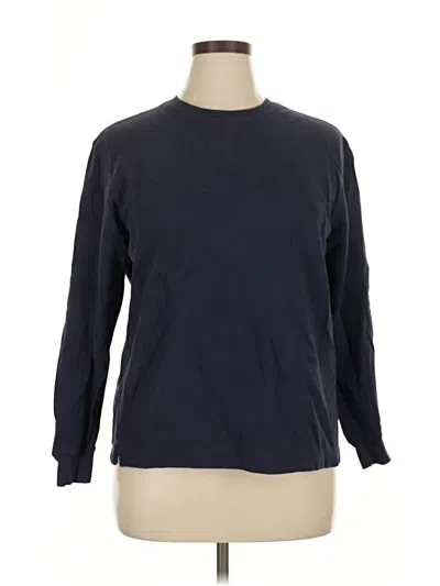 Pre-owned Lands' End Long Sleeve T-shirt In Blue