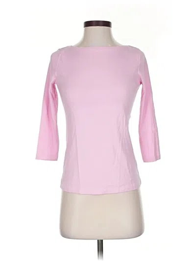 Pre-owned Talbots 3/4 Sleeve T-shirt In Pink