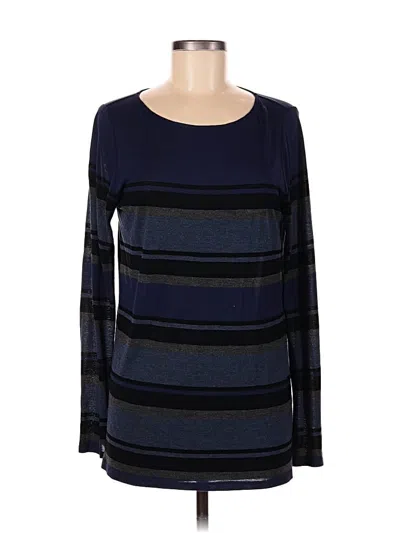 Pre-owned Vince Long Sleeve Top Blue Boatneck Tops