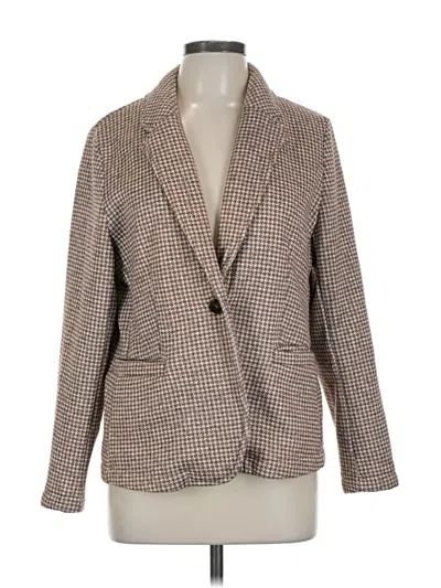 Pre-owned Lands' End Blazer Jacket In Brown