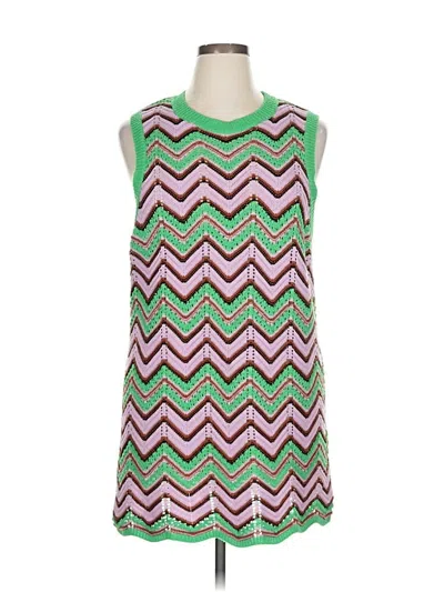 Pre-owned Asos Design Casual Dress In Green
