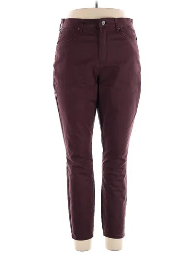 Pre-owned Nicole Miller Casual Pants In Burgundy