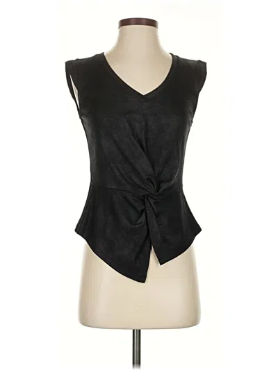 Pre-owned Drew Sleeveless Blouse In Black