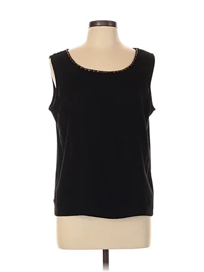 Pre-owned Koret Sleeveless Top Black Scoop Neck Tops
