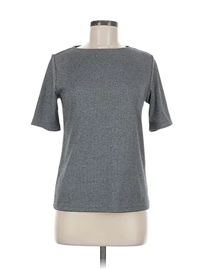 Pre-owned Uniqlo Short Sleeve Top Gray Crew Neck Tops