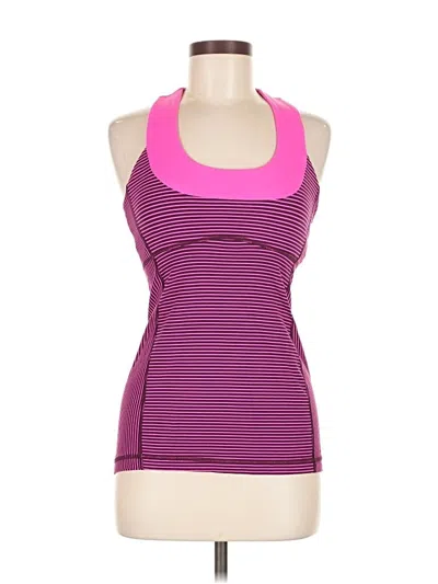Pre-owned Lululemon Athletica Tank Top Pink Halter Neckline Tops