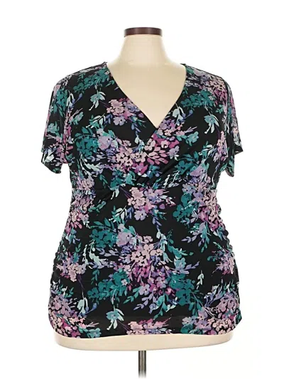 Pre-owned Torrid Short Sleeve Blouse In Blue