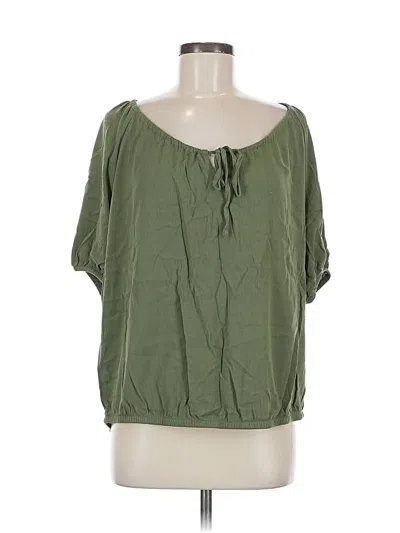 Pre-owned Torrid Short Sleeve Blouse In Green