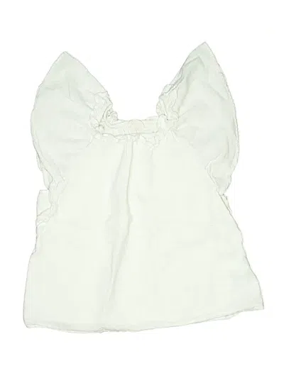 Pre-owned Crewcuts Kids' Sleeveless Blouse In White