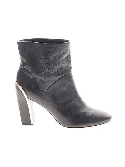 Pre-owned Diane Von Furstenberg Ankle Boots In Black