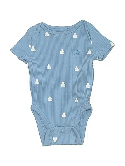 Pre-owned Baby Gap Babies' Short Sleeve Onesie In Blue
