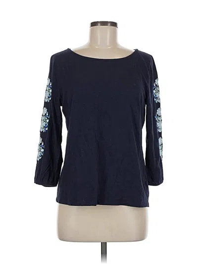 Pre-owned Talbots 3/4 Sleeve T-shirt In Blue