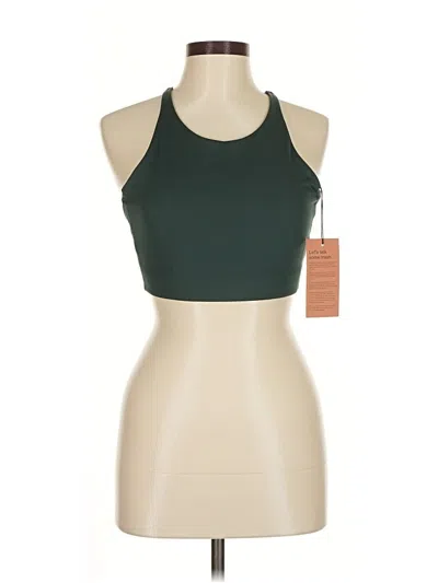 Pre-owned Girlfriend Collective Tank Top Green Halter Neckline Tops