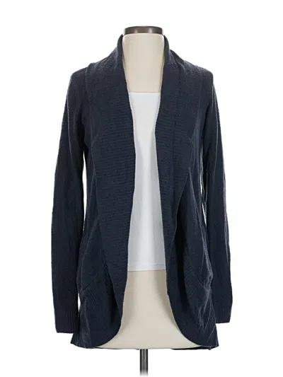 Pre-owned Barefoot Dreams Cozychic Lite Cardigan Sweater In Blue