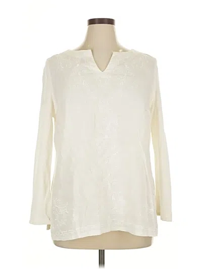 Pre-owned Polo Ralph Lauren Long Sleeve Blouse In White