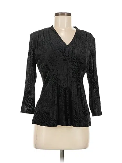 Pre-owned Catherine Catherine Malandrino 3/4 Sleeve Blouse In Black