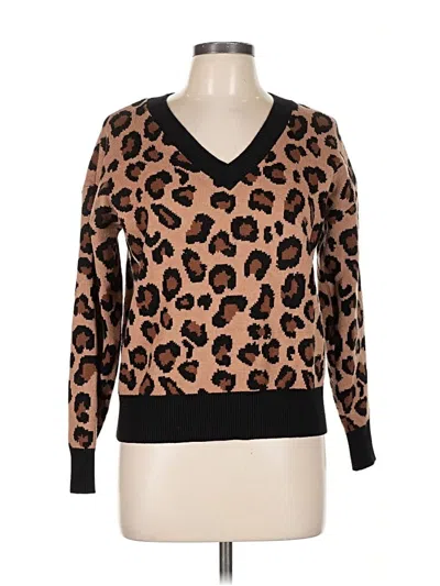 Pre-owned Tahari Pullover Sweater In Brown