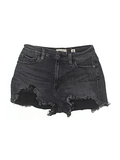 Pre-owned Miss Me Denim Shorts In Black