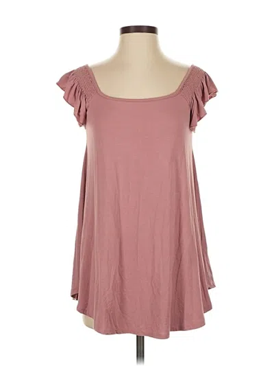 Beeson River Short Sleeve Top Pink Scoop Neck Tops In Pink
