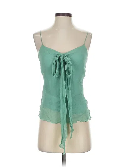 Pre-owned Diane Von Furstenberg Sleeveless Blouse In Green