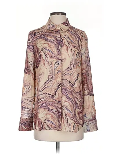 Pre-owned Scotch & Soda Long Sleeve Blouse In Brown