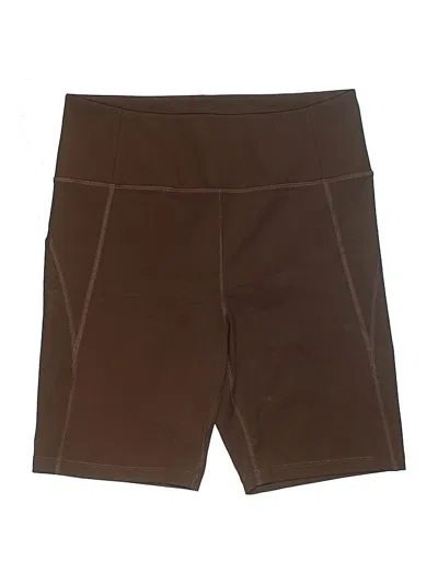 Pre-owned Girlfriend Collective Athletic Shorts In Brown
