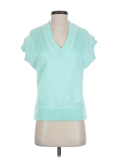 Pre-owned Pearl By Lela Rose Pullover Sweater In Blue