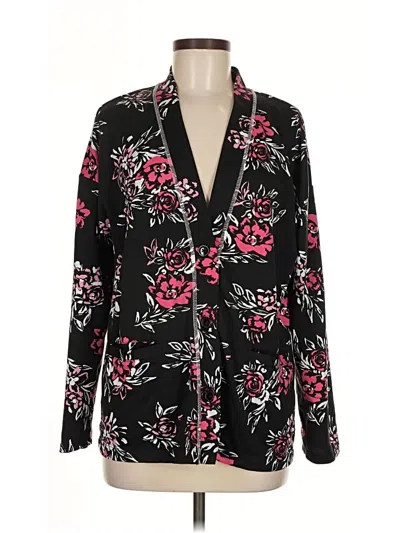 Pre-owned Cuddl Duds Cardigan Sweater In Black