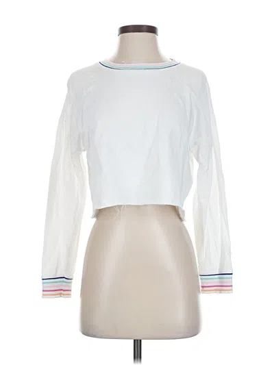 Pre-owned Sundown By Splendid Sweatshirt In White