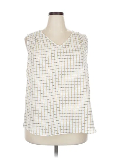 Pre-owned Banana Republic Factory Store Sleeveless Blouse In White