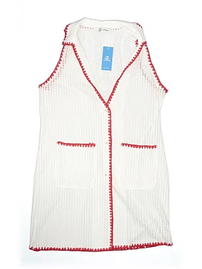 Pre-owned Cupshe Swimsuit Cover Up In White