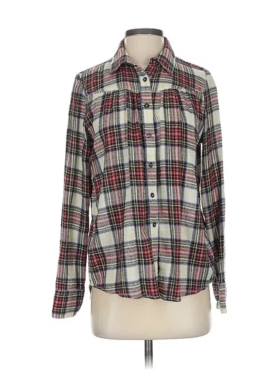 Pre-owned Free People Long Sleeve Button Down Shirt In White