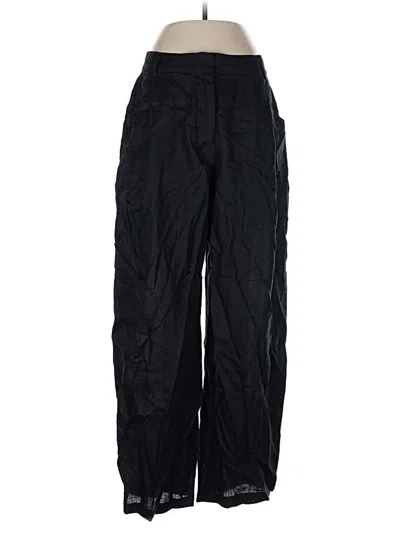 Pre-owned Aexae Linen Pants In Black