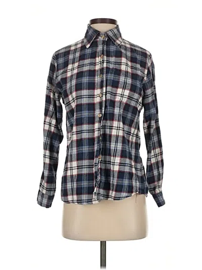 Pre-owned Brandy Melville Long Sleeve Button Down Shirt In Blue