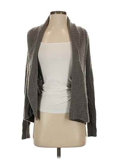 Pre-owned White + Warren Cashmere Cardigan Sweater In Gray