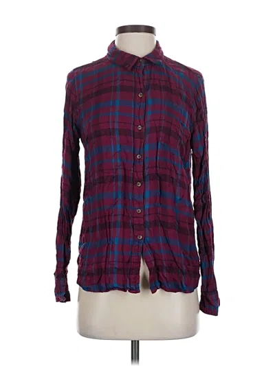 Pre-owned Lucky Brand Long Sleeve Button Down Shirt In Burgundy