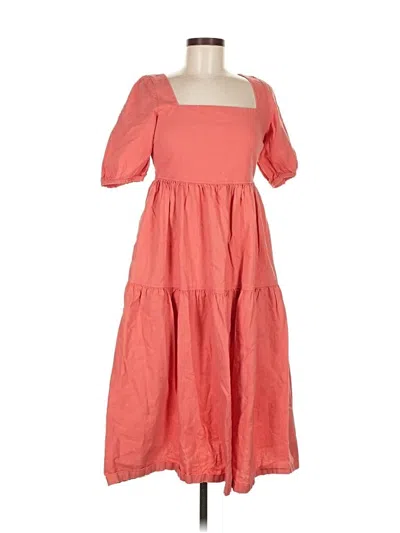 Pre-owned Uniqlo Casual Dress In Orange