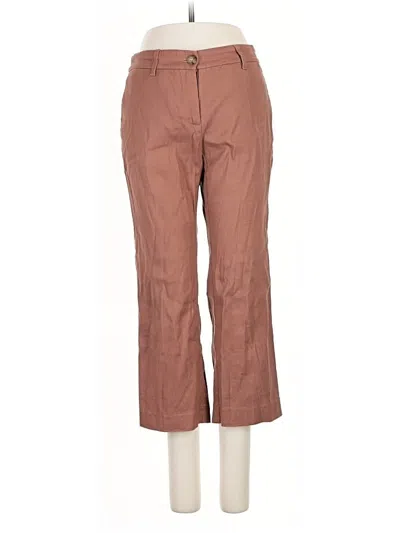 Pre-owned Jjill Linen Pants In Brown