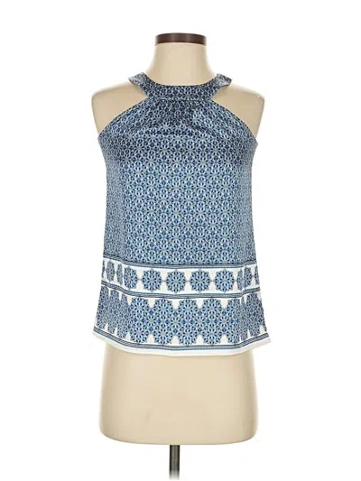 Pre-owned The Limited Outlet Tank Top Blue Halter Neckline Tops