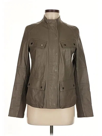 Pre-owned Vince Leather Jacket In Brown