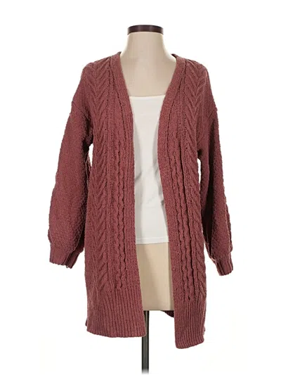 Pre-owned Hyfve Cardigan Sweater In Burgundy