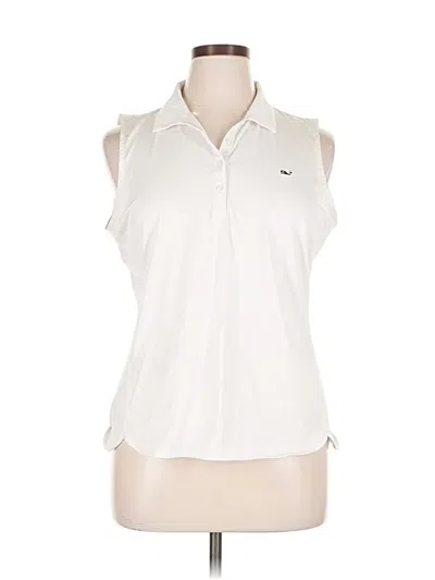 Pre-owned Vineyard Vines Performance Sleeveless Blouse In White