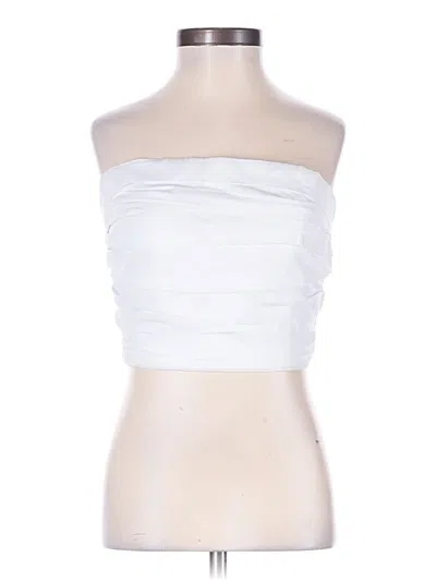 Pre-owned Abercrombie & Fitch Tube Top White Strapless Neckline Tops