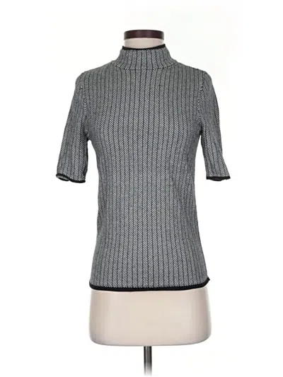 Pre-owned White House Black Market Outlet Turtleneck Sweater In Gray
