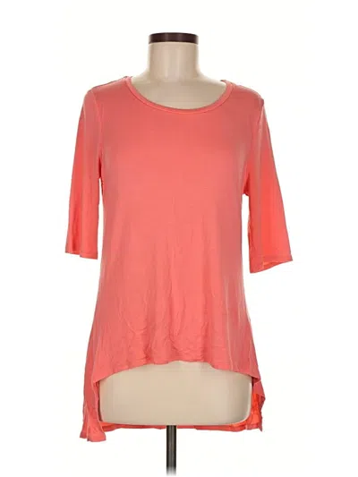 Pre-owned Logo By Lori Goldstein 3/4 Sleeve T-shirt In Orange