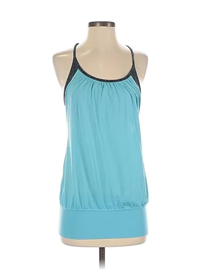 Pre-owned Lululemon Athletica Tank Top Blue Halter Neckline Tops