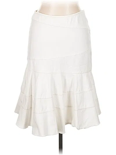 Pre-owned Dkny Jeans Formal Skirt In White