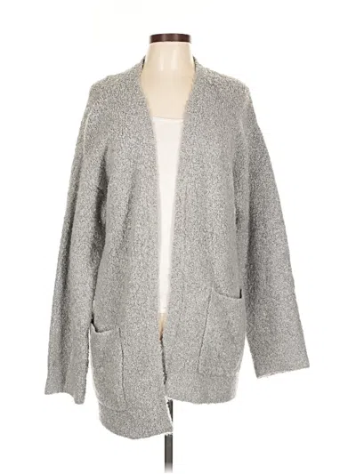 Pre-owned Three Dots Cardigan Sweater In Gray