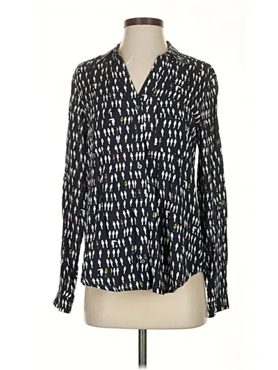 Pre-owned Maeve Long Sleeve Blouse In Blue