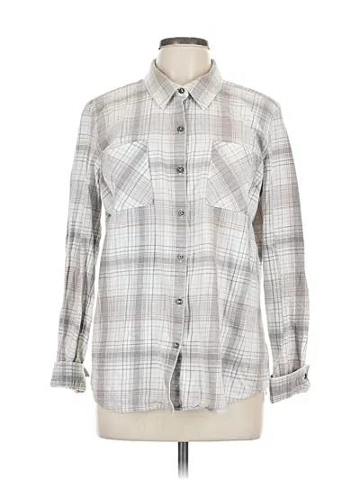 Pre-owned Natural Reflections Long Sleeve Button Down Shirt In Gray